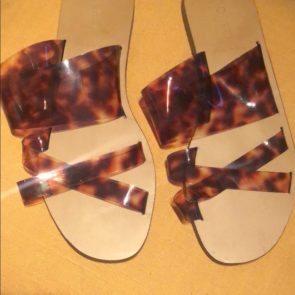 J. Crew Bali Tortoise Slides Sandals Size 8 - image 6